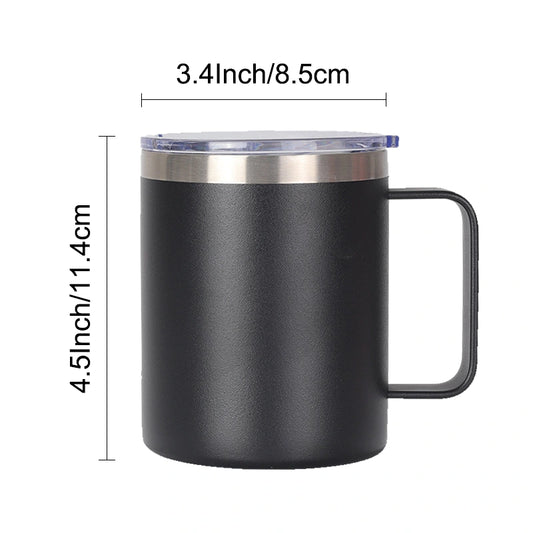 Personalize 12oz Floral Name Tumbler Mug with Handle