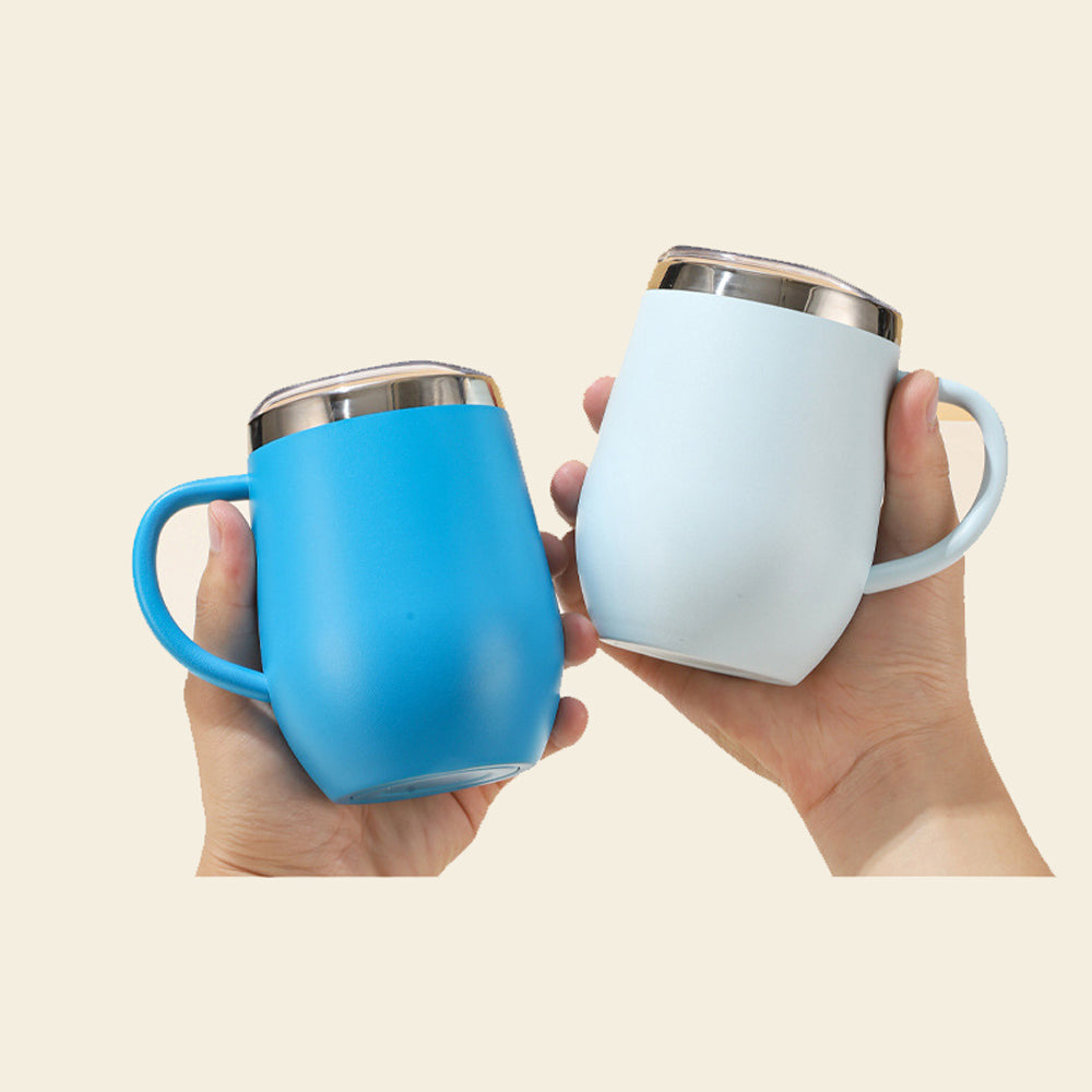 Wholesale Custom Logo 12oz Insulated Wine Tumbler with Handle - Product Image 4