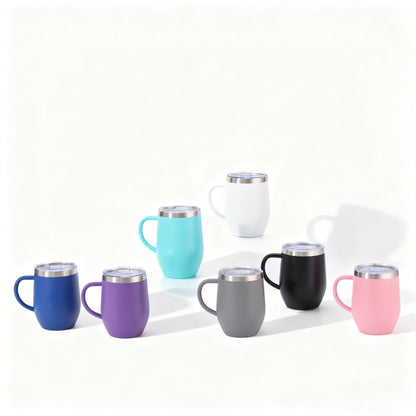 Wholesale Custom Logo 12oz Insulated Wine Tumbler with Handle - Product Image 8