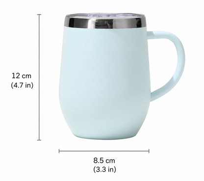 Wholesale Custom Logo 12oz Insulated Wine Tumbler with Handle - Product Image 9