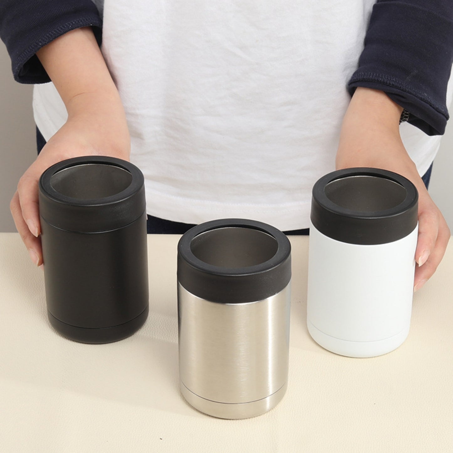 Wholesale Custom Logo 12oz Dual-Lid Insulated Tumbler & Cooler - Product Image 4