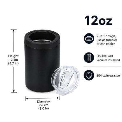 Wholesale Custom Logo 12oz Dual-Lid Insulated Tumbler & Cooler - Product Image 6