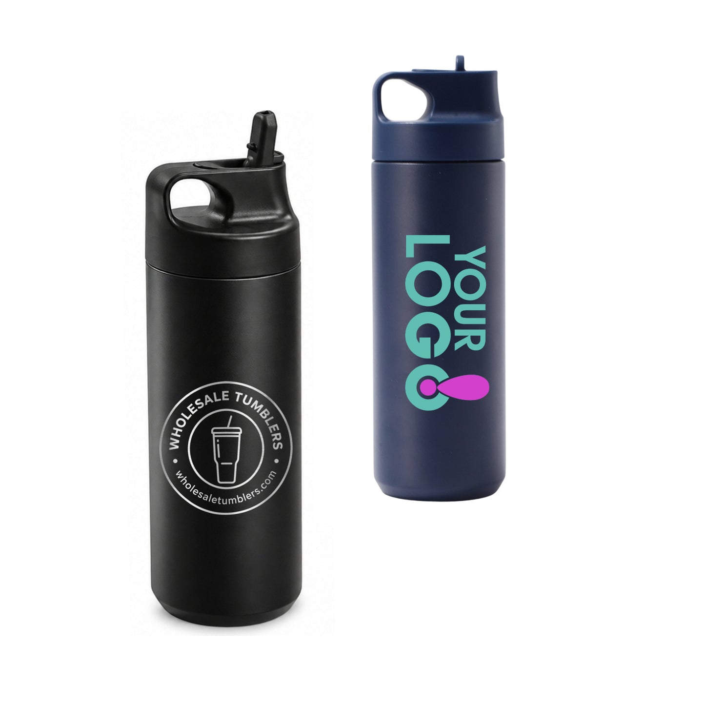 Wholesale Custom Logo 18oz Vacuum Insulated Sports Water Bottle - Main View