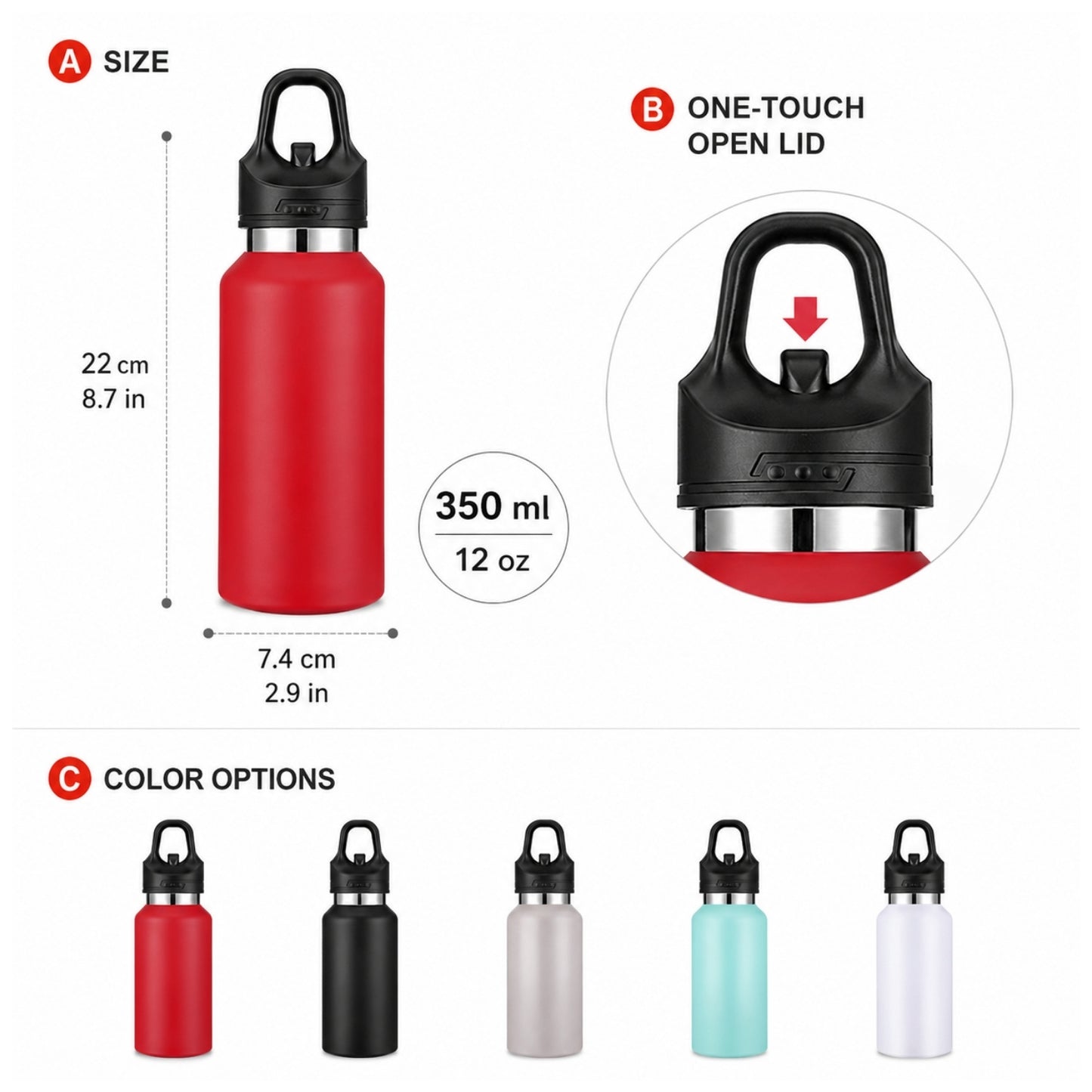 Wholesale Custom Logo 12oz Stainless Steel Tumbler Vacuum Insulated - Product Image 8