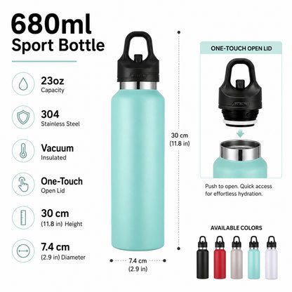 Wholesale Custom Logo 23oz Insulated Tumbler One Touch Lid - Product Image 6