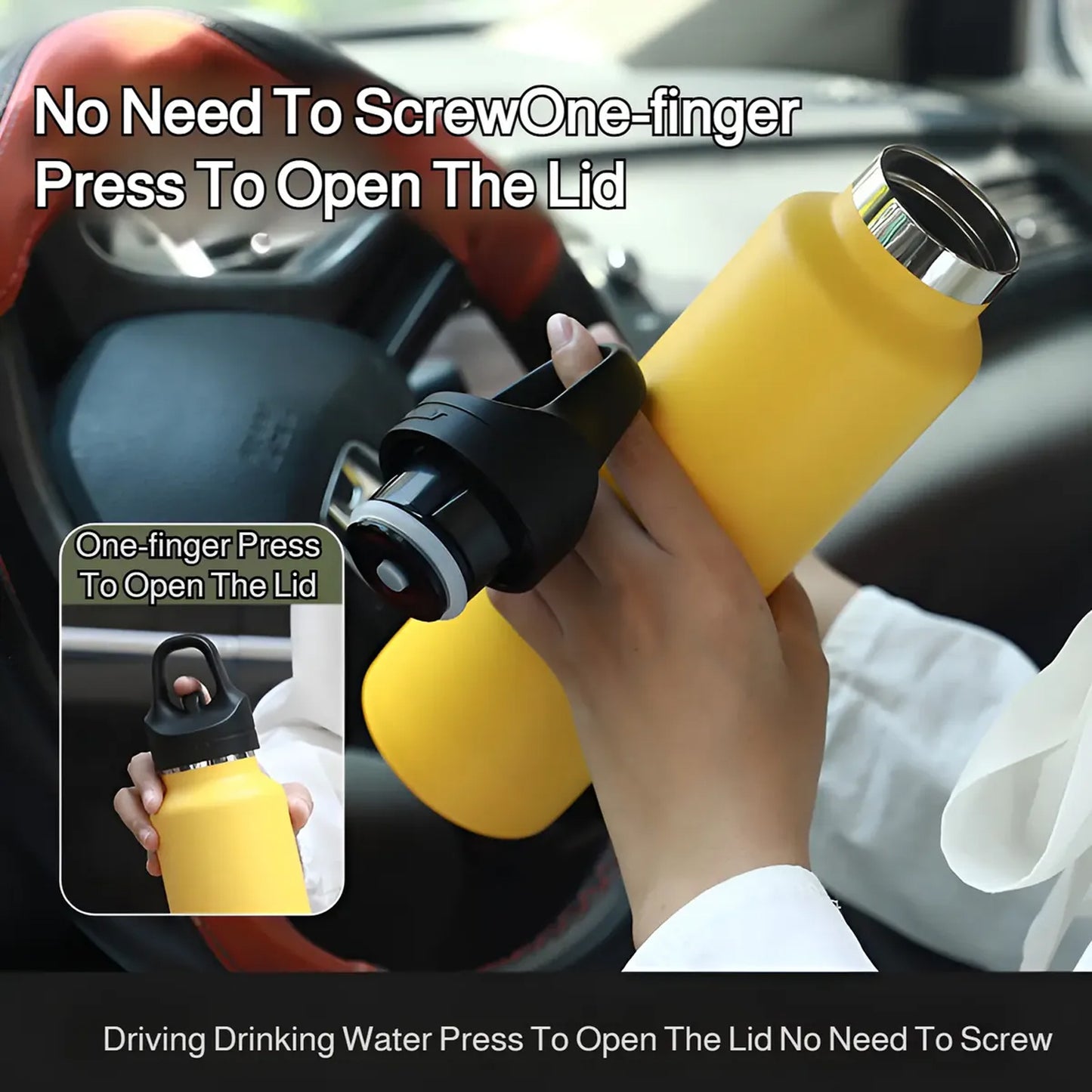 Wholesale Custom Logo 16oz Double-Wall Vacuum Tumbler with Push-Button Lid - Product Image 5