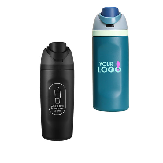 Wholesale Custom Logo 16oz Dual-Drink Vacuum Sports Bottle - Main View