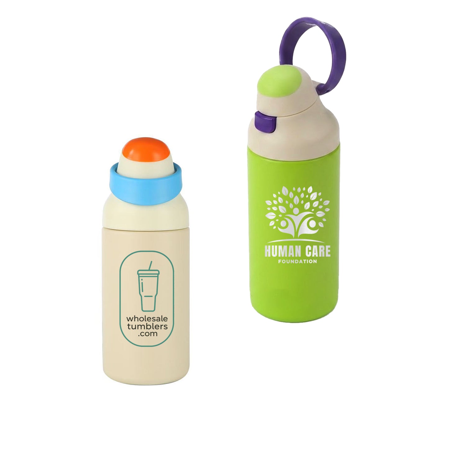Wholesale Custom Logo 18oz Dual Spout Sports Water Bottle - Main View