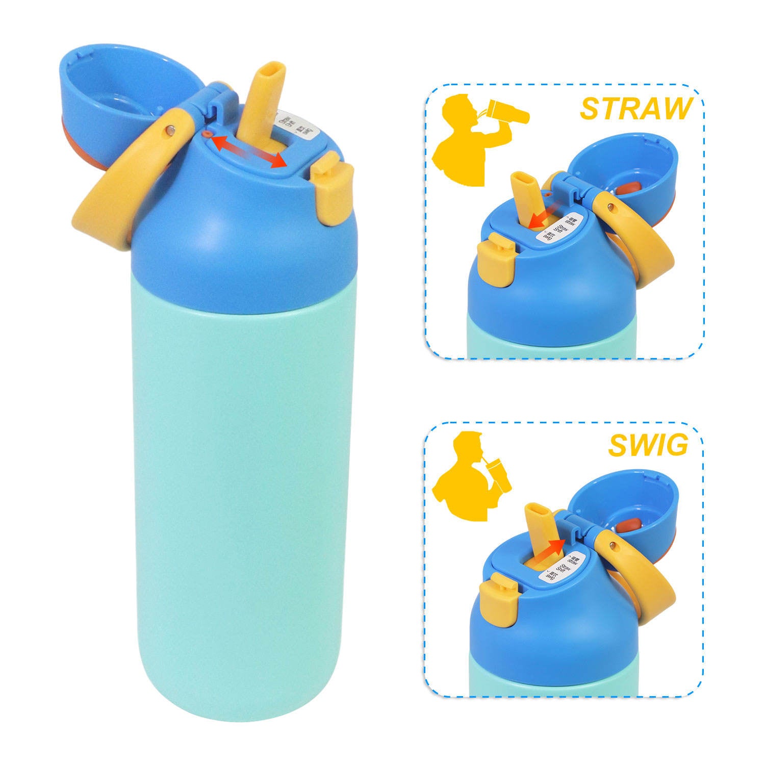 Wholesale Custom Logo 24oz Dual Spout Sports Water Bottle - Product Image 2