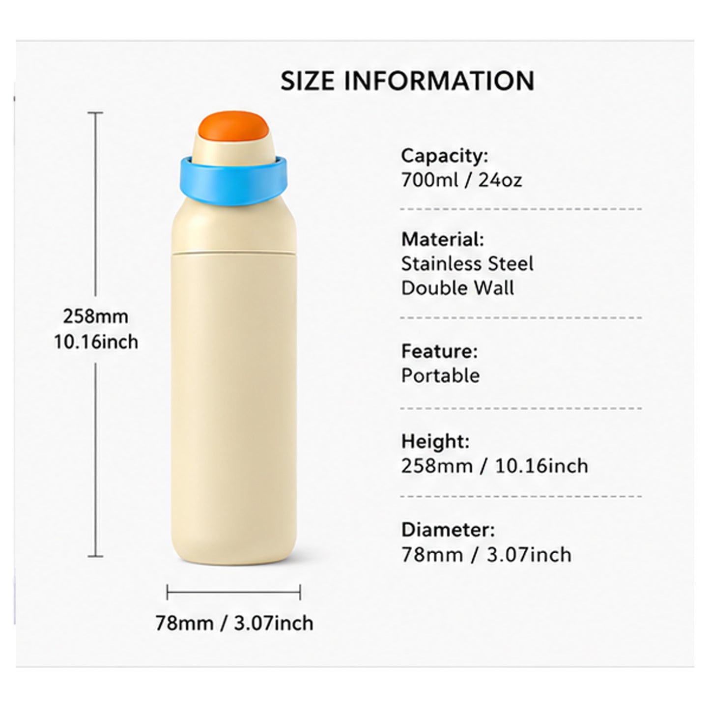 Wholesale Custom Logo 24oz Dual Spout Sports Water Bottle - Product Image 8
