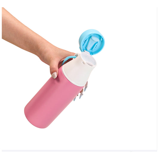 Wholesale Custom Logo 18oz Milk Bottle Shape Water Bottle Dual Tier Straw and Swig - Product Image 2