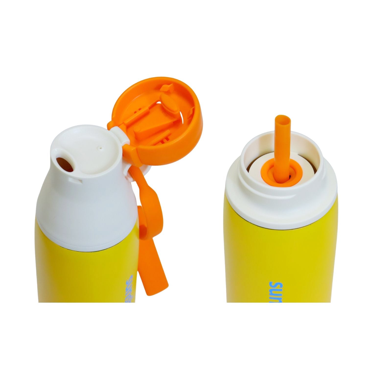 Wholesale Custom Logo 18oz Milk Bottle Shape Water Bottle Dual Tier Straw and Swig - Product Image 3