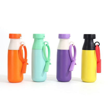 Wholesale Custom Logo 18oz Milk Bottle Shape Water Bottle Dual Tier Straw and Swig - Product Image 7