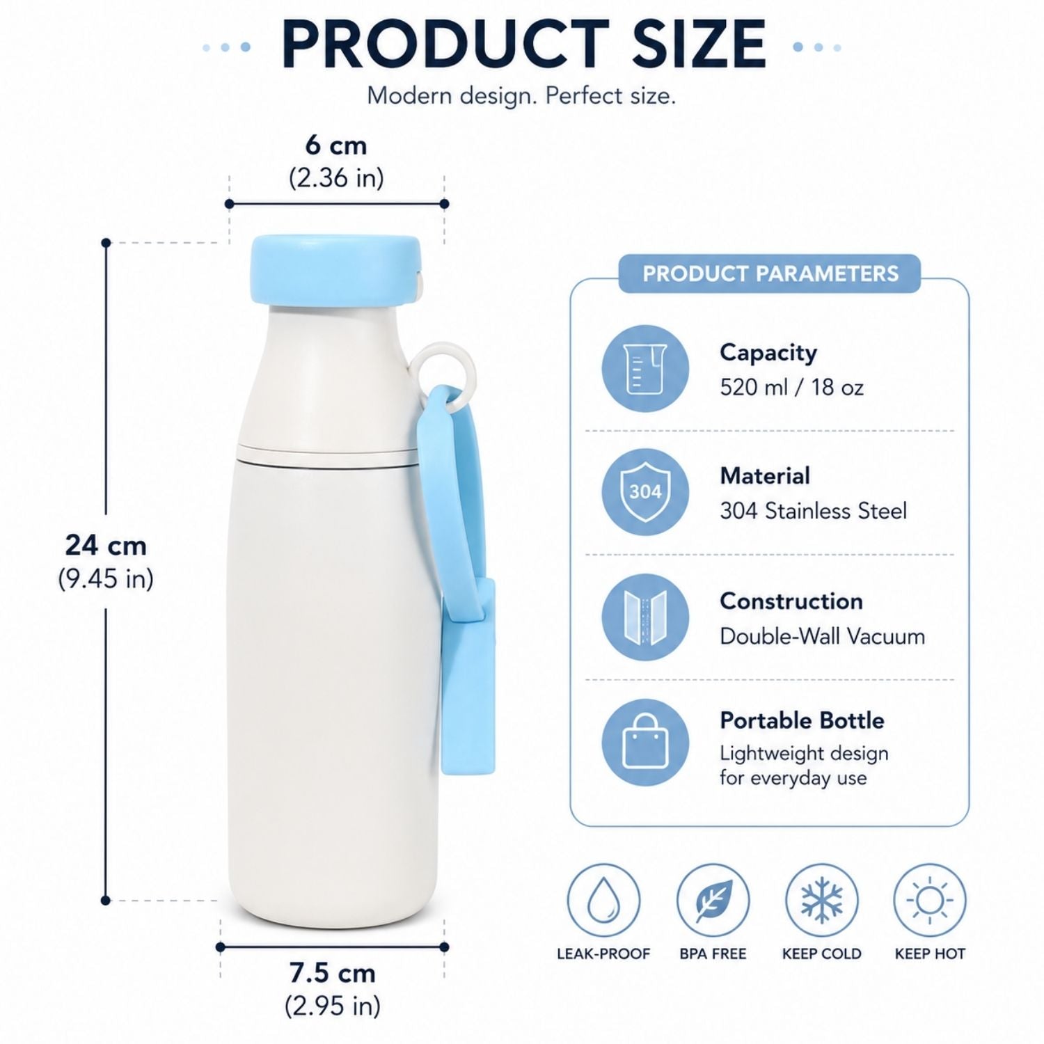 Wholesale Custom Logo 18oz Milk Bottle Shape Water Bottle Dual Tier Straw and Swig - Product Image 8