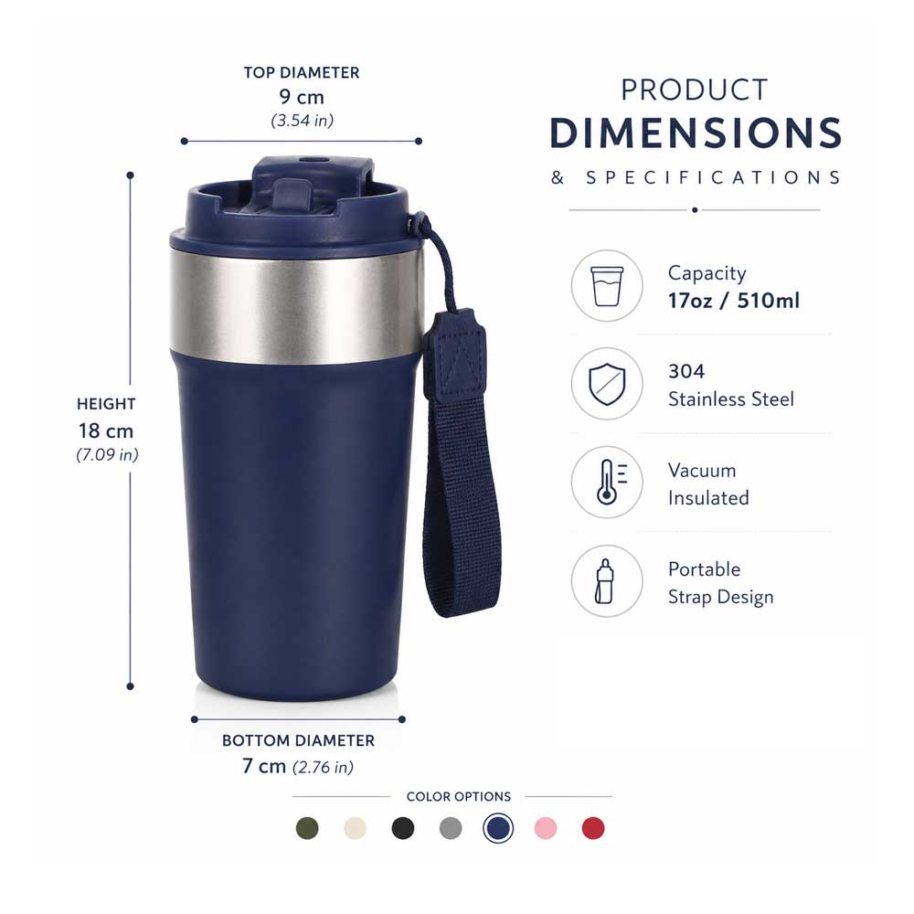 Wholesale Custom Logo 17oz Dual Spout Coffee Mug Tumbler - Product Image 6