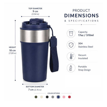 Wholesale Custom Logo 17oz Dual Spout Coffee Mug Tumbler - Product Image 6