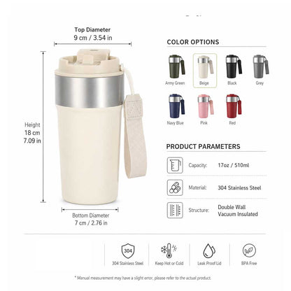 Wholesale Custom Logo 17oz Dual Spout Coffee Mug Tumbler - Product Image 8