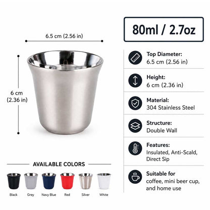Wholesale Custom Logo 3oz Stainless Steel Double Wall Shot Glass - Product Image 8