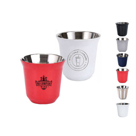 Wholesale Custom Logo 5.5oz Flared Rim Stainless Steel Tasting Glass - Main View
