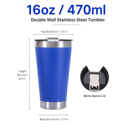 Wholesale Custom Logo 16oz Beer Tumbler with Removable Opener - Product Image 8