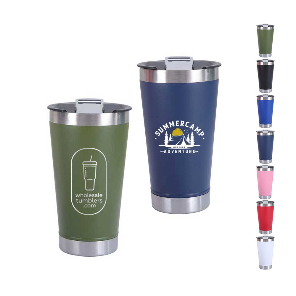 Wholesale Custom Logo 16oz Beer Tumbler with Removable Opener - Main View
