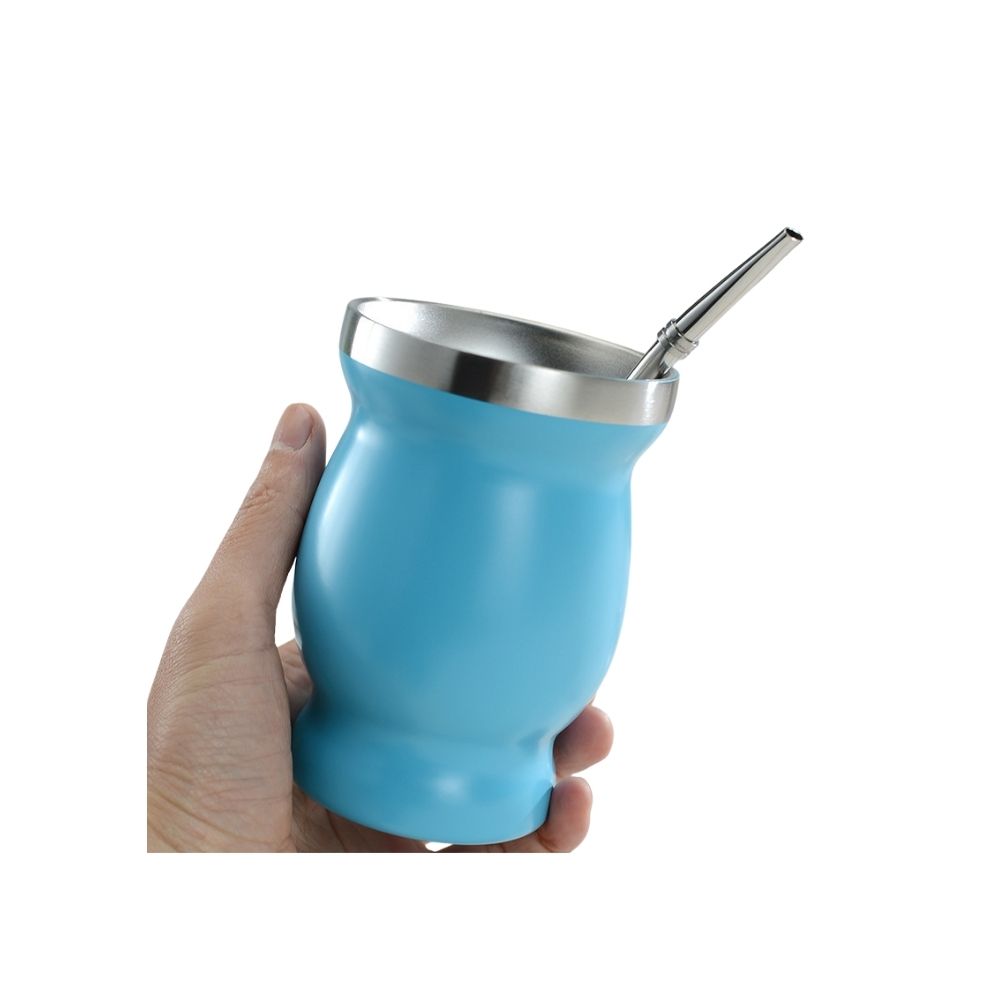Wholesale Custom Logo 8oz Insulated Yerba Mate Cup with Straw - Product Image 4