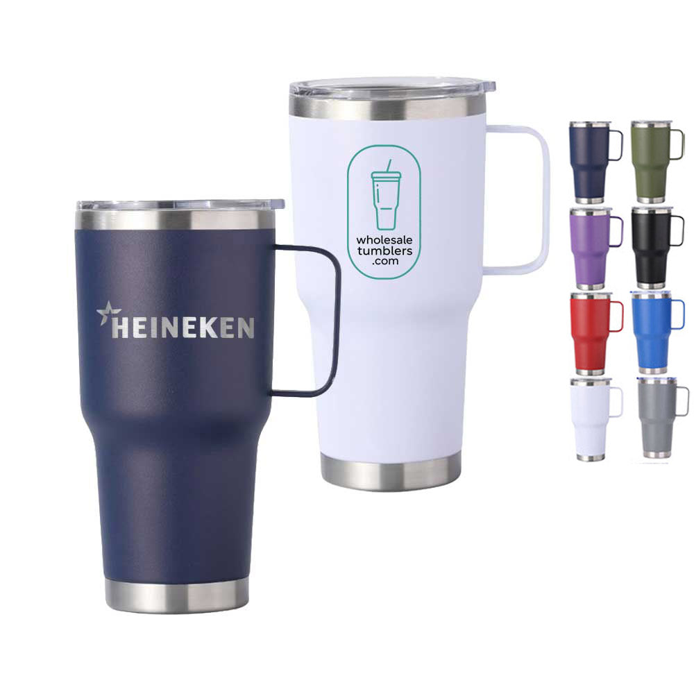 Wholesale Custom Logo 30oz Handle Insulated Travel Mug - Main View