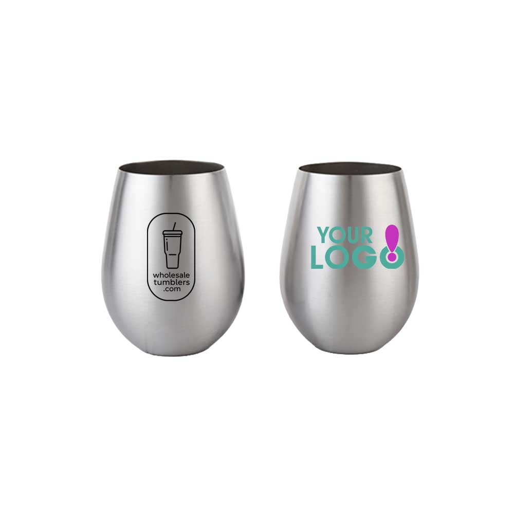 Wholesale Custom Logo 18oz Stemless Stainless Steel Wine Tumbler - Main View