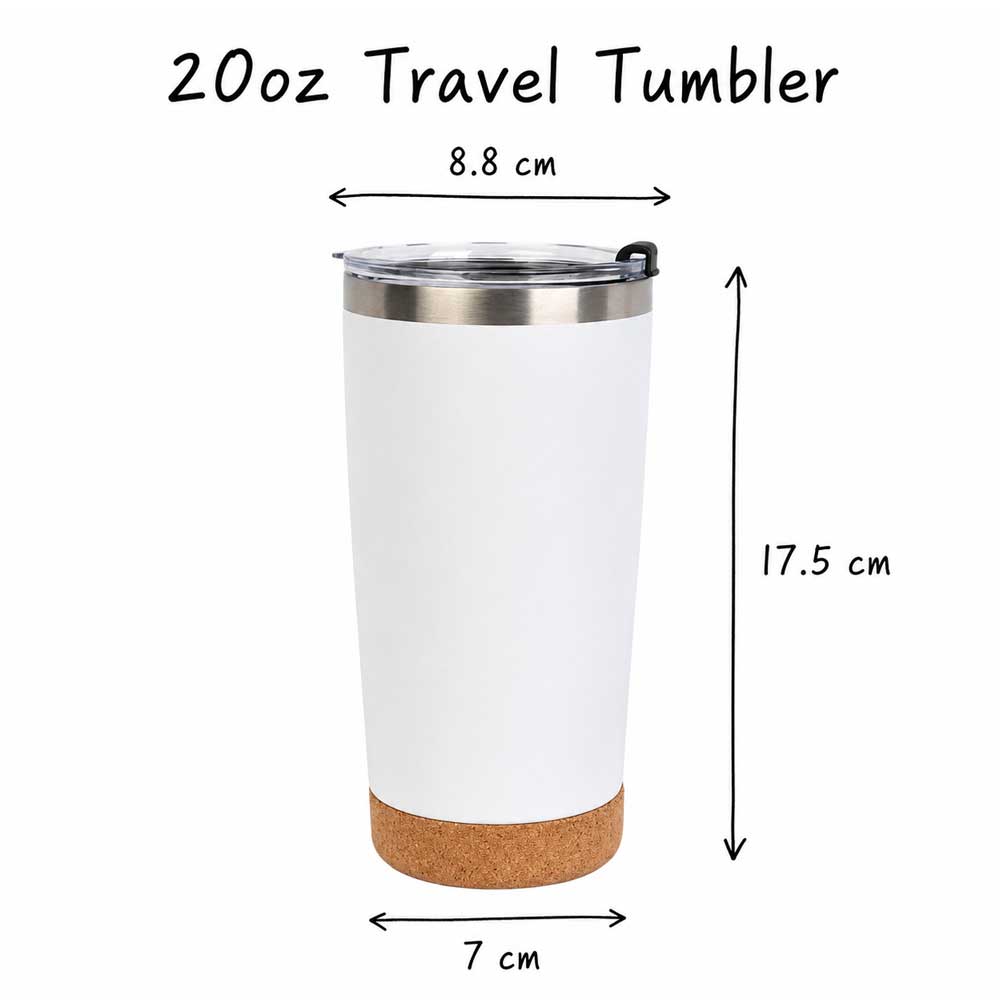 Wholesale Custom Logo 20oz Insulated Travel Bottle with Cork Base - Product Image 8