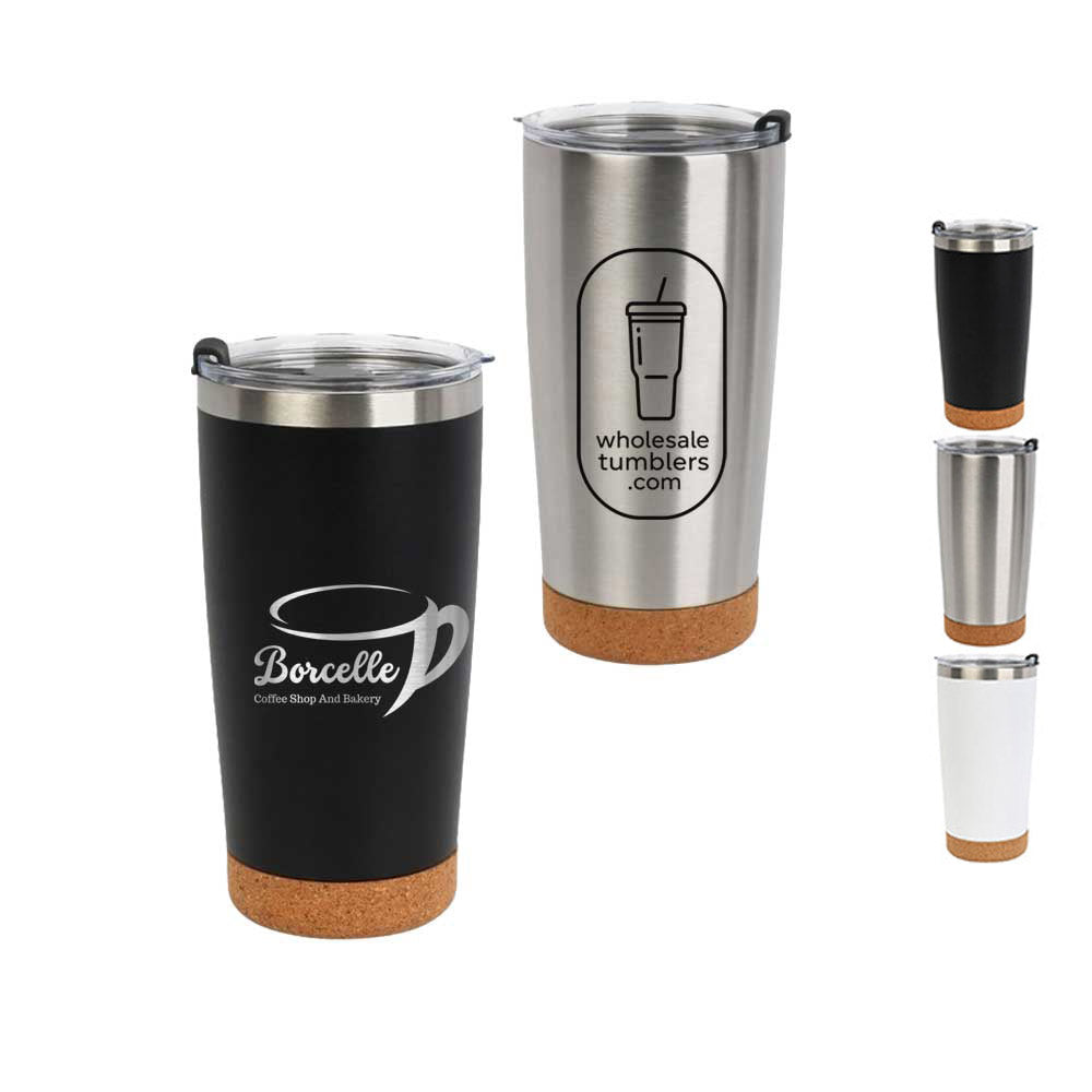 Wholesale Custom Logo 20oz Insulated Travel Bottle with Cork Base - Main View