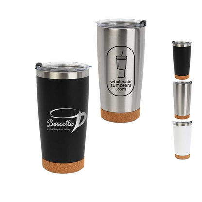 Wholesale Custom Logo 20oz Insulated Travel Bottle with Cork Base - Main View