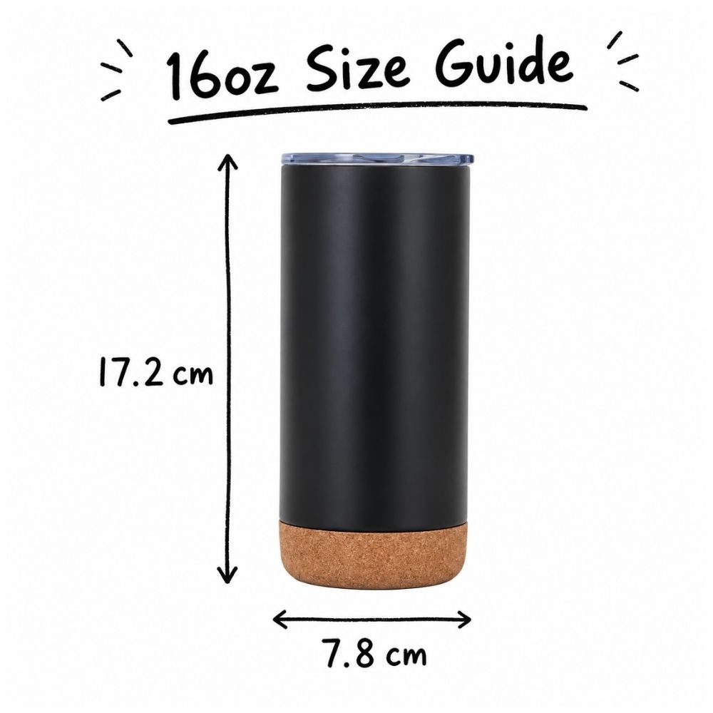 Wholesale Custom Logo 16oz Insulated Travel Tumbler with Cork Base - Product Image 7