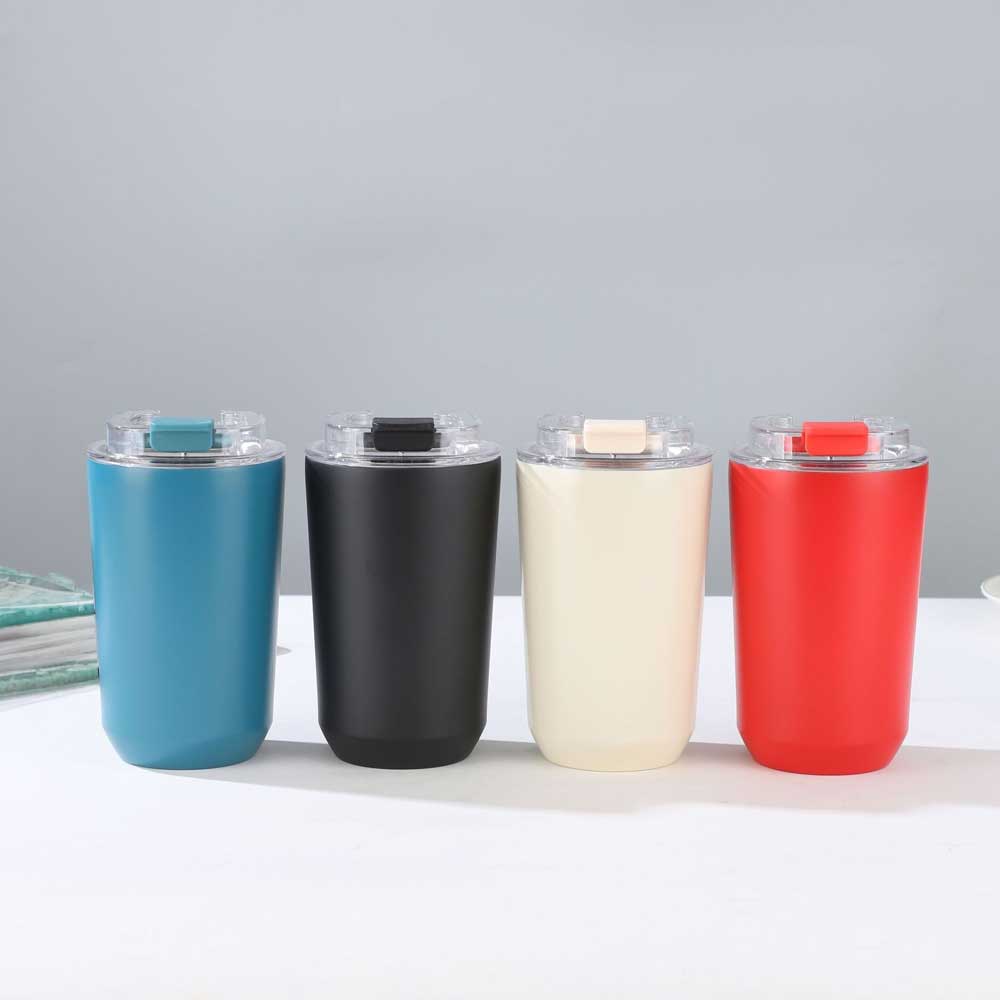 Wholesale Custom Logo 12oz Insulated Travel Tumbler Flip-Top Lid - Product Image 5