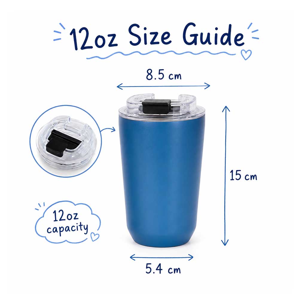 Wholesale Custom Logo 12oz Insulated Travel Tumbler Flip-Top Lid - Product Image 6