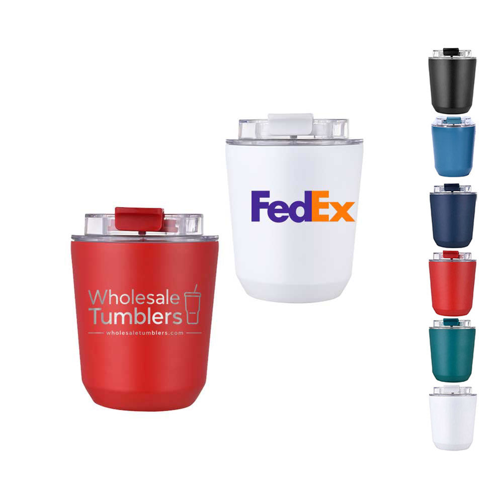 Wholesale Custom Logo 9oz Insulated Travel Tumbler with Flip-Top Lid - Product Image 7