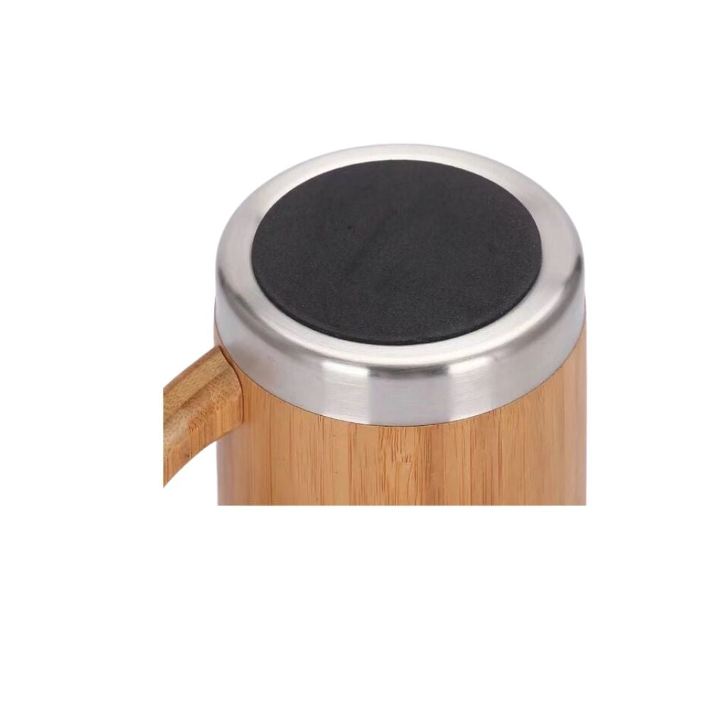 Wholesale Custom Logo 12oz Bamboo Insulated Coffee Mug - Product Image 3