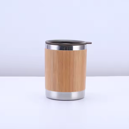 Wholesale Custom Logo 10oz Bamboo Insulated Coffee Tumbler - Product Image 2