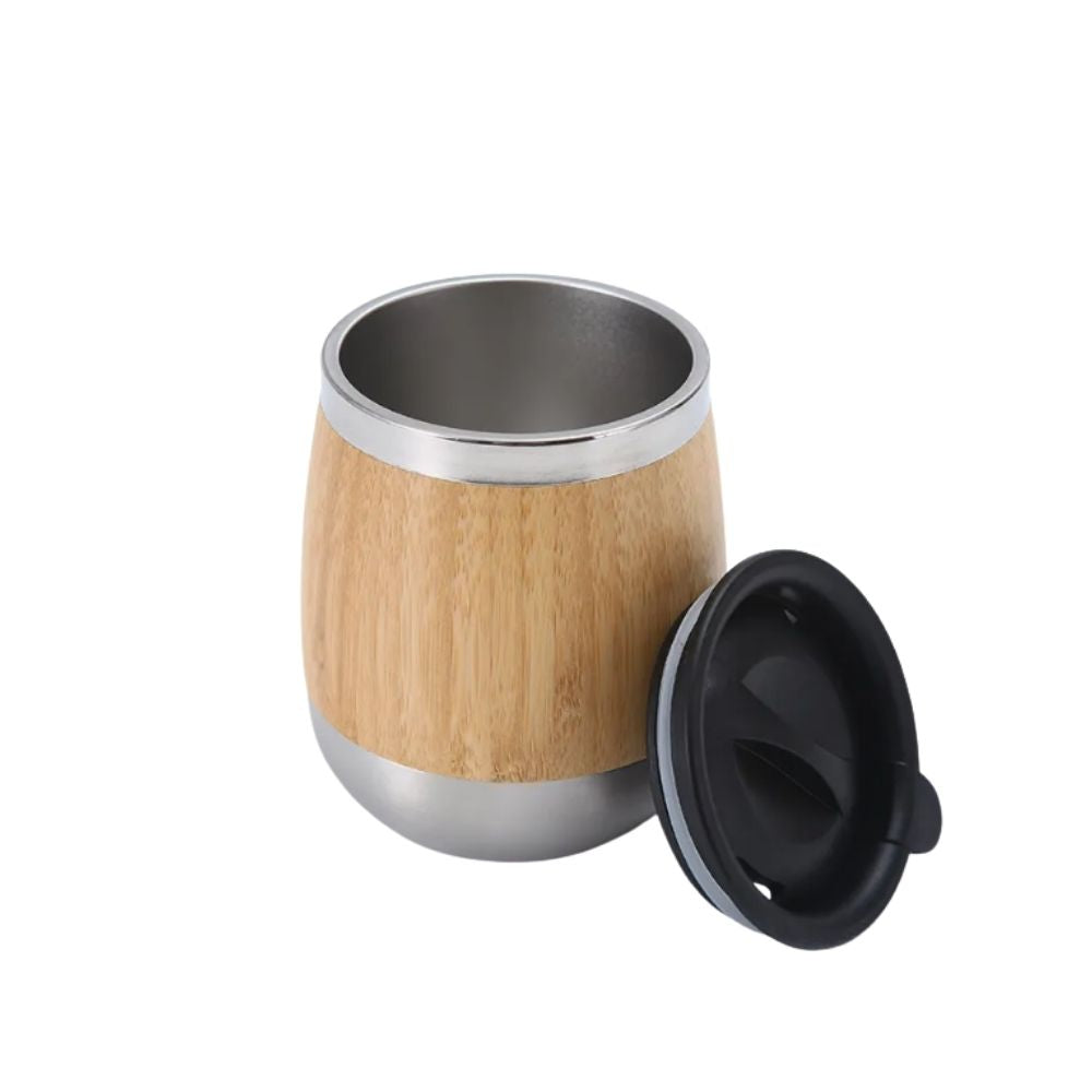 Wholesale Custom Logo 15oz Bamboo Coffee Tumbler Insulated Mug - Product Image 3