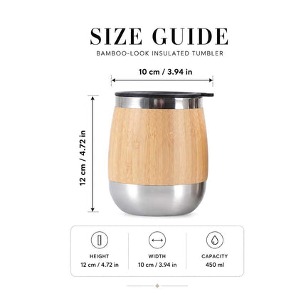 Wholesale Custom Logo 15oz Bamboo Coffee Tumbler Insulated Mug - Product Image 6