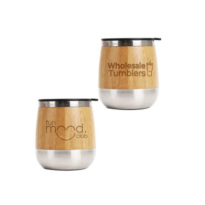 Wholesale Custom Logo 15oz Bamboo Coffee Tumbler Insulated Mug - Main View