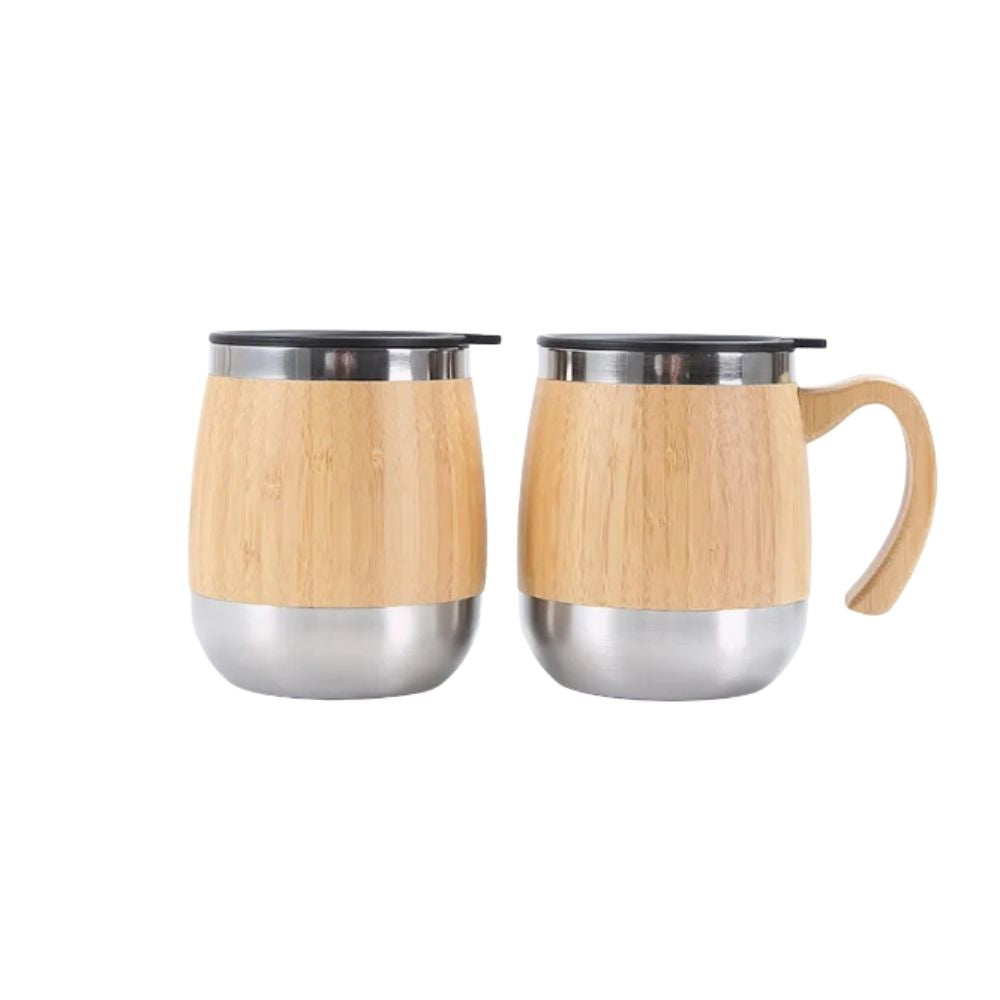 Wholesale Custom Logo 15oz Bamboo Coffee Mug with Handle - Product Image 2