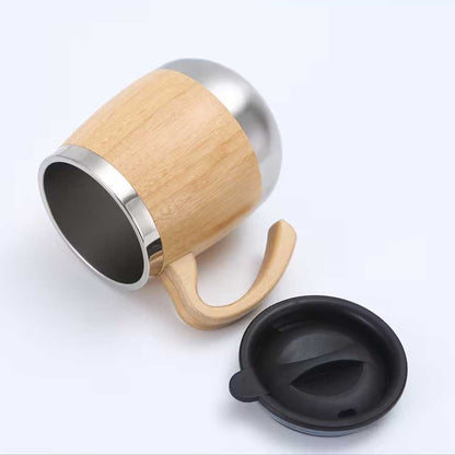 Wholesale Custom Logo 15oz Bamboo Coffee Mug with Handle - Product Image 5