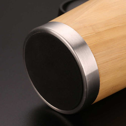Wholesale Custom Logo 15oz Bamboo Insulated Coffee Tumbler Eco-friendly - Product Image 2