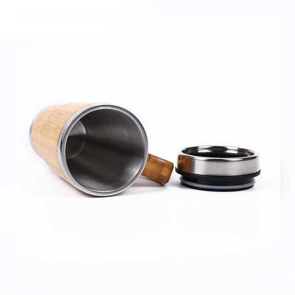 Wholesale Custom Logo 15oz Bamboo Coffee Tumbler with Ergonomic Handle - Product Image 5
