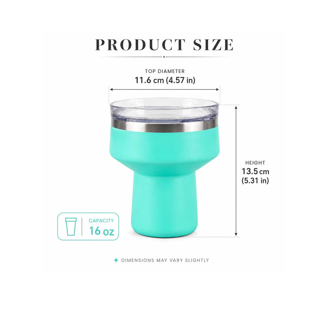 Wholesale Custom Logo 16oz Insulated Wine Tumbler Goblet Shape - Product Image 6