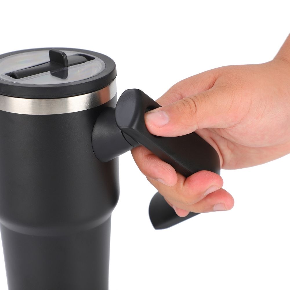 Wholesale Custom Logo 40oz Insulated Handled Tumbler with Rotating Handle - Product Image 2