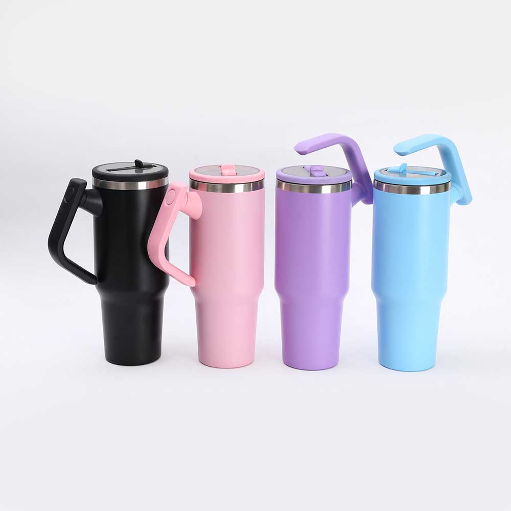 Wholesale Custom Logo 40oz Insulated Handled Tumbler with Rotating Handle - Product Image 4