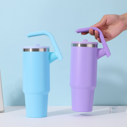 Wholesale Custom Logo 40oz Insulated Handled Tumbler with Rotating Handle - Product Image 5