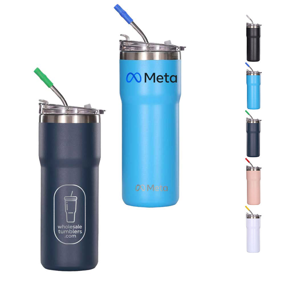 Wholesale Custom Logo 20oz Skinny Stainless Steel Tumbler - Main View