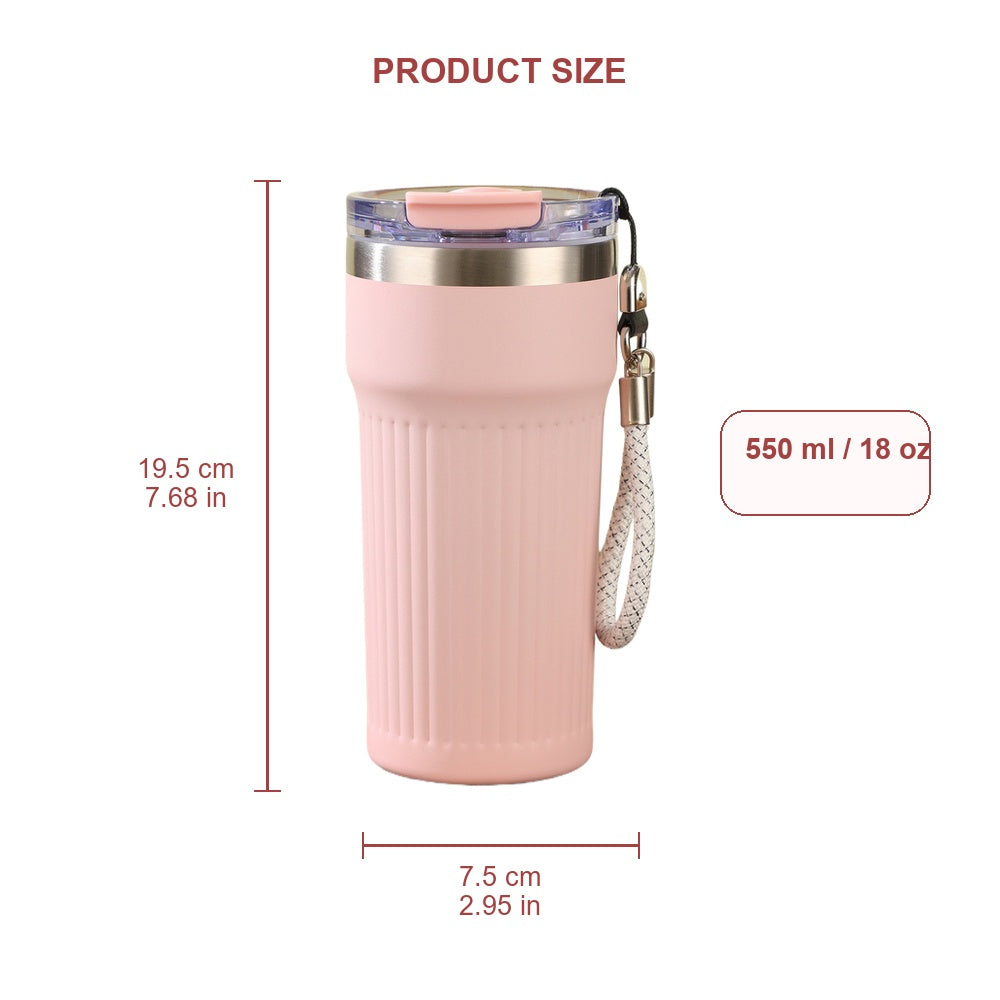 Wholesale Custom Logo 18oz Ribbed Stainless Steel Tumbler - Product Image 6